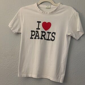 White 'I Love Paris' Women’s T-Shirt
